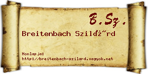 Breitenbach Szilárd névjegykártya